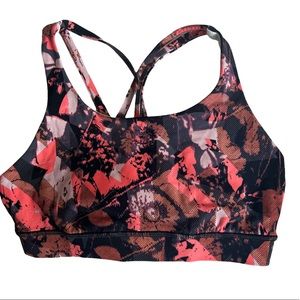 LULULEMON | pink floral sports bra